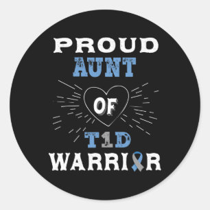 T1d Tante Diabetes Aufklärung Typ 1 Insulin P Runder Aufkleber