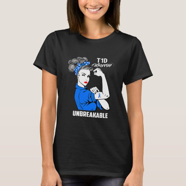 T1d Typ 1 Diabetes Bewusstsein Typ 1 T-Shirt (Vorderseite)