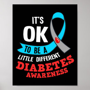 T1D Typ 1 Diabetes Geschenk Diabetisches Bewusstse Poster