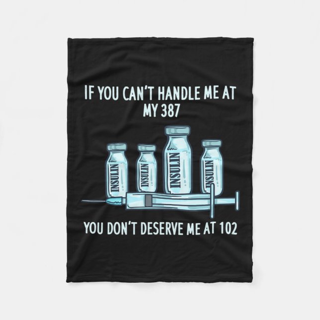 T1d Typ 1 Diabetes Insulin Geschenk Diabetiker Fleecedecke (Vorderseite)