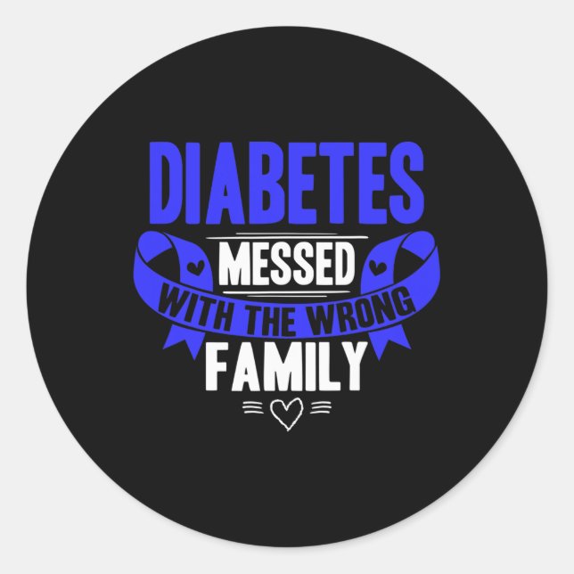 T1d Typ 1 Diabetes Runder Aufkleber (Vorderseite)