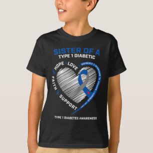 T1d Typ 1 Diabetes-Sensibilisierungsgruppe Typ 1 D T-Shirt