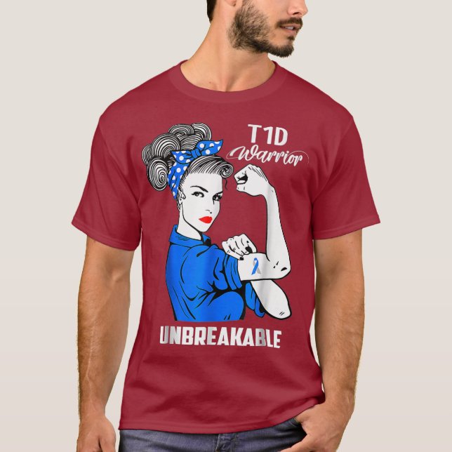 T1D Typ-1-Diabetes T-Shirt (Vorderseite)