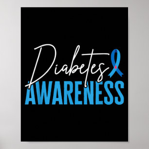 T1d-Unterstützung November Blaues Diabetes-Bewusst Poster