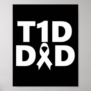 T1d Vater Diabetes Bewusstsein Poster