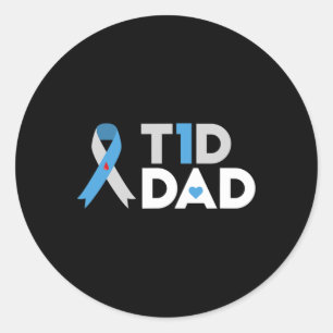 T1d Vater Diabetes Erwaage Typ 1 Pater Insulin Runder Aufkleber