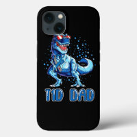 T1D Vater Shirt Typ 1 Diabetes Ribbon T Rex Dinosa