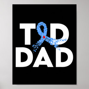 T1d Vater Typ 1 Diabetes Awareness Insulin Family  Poster