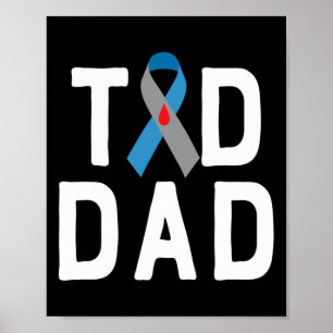 T1d Vater Typ 1 Diabetes Awareness Insulin Family  Poster