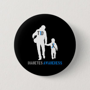 T1d Vater Typ 1 und Sohn Diabetiker Diabetes Bewus Button