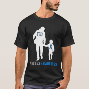 T1d Vater Typ 1 und Sohn Diabetiker Diabetes Bewus T-Shirt