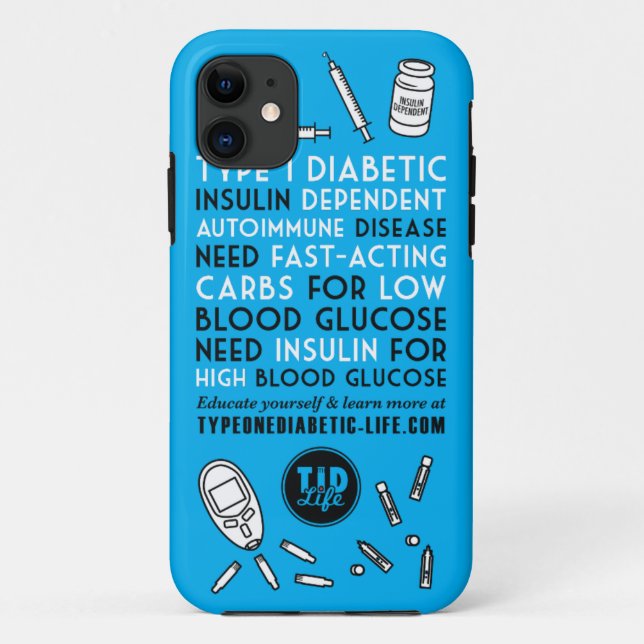 T1d wachsames starkes Xtreme Case-Mate iPhone Hülle (Rückseite)