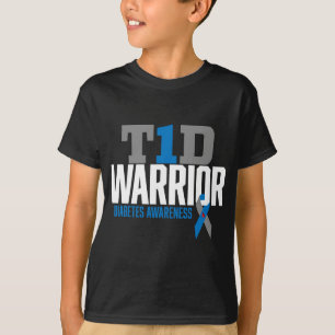T1D Warrior Typ 1 Diabetes Bewusstsein Diabetiker T-Shirt