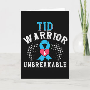 T1d Warrior Unbreakable Diabetes Awareness Montag  Karte