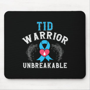 T1d Warrior Unbreakable Diabetes Awareness Montag  Mousepad