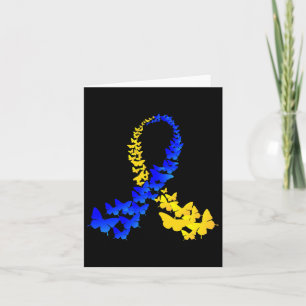 T21 Butterfly World Down Syndrome Day Frauen Kinde Karte