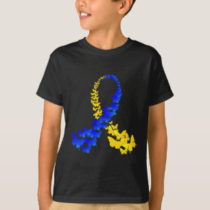 T21 Butterfly World Down Syndrome Day Frauen Kinde T-Shirt
