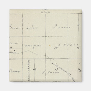 T21S R22E Tulare Landkreis Karte Magnet