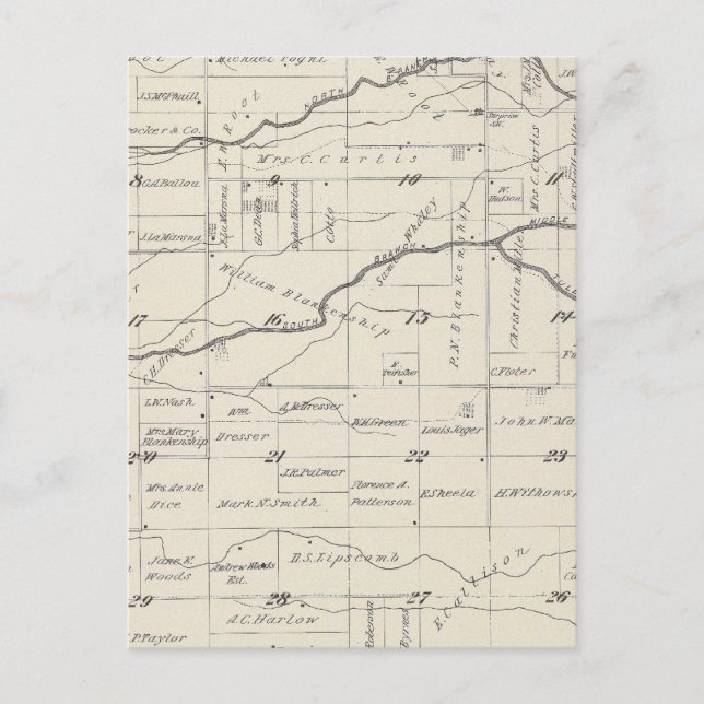 T21S R25E Tulare Landkreis Karte (Vorderseite)