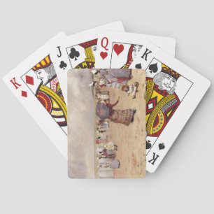 T29836 Elegant Figures on a Beach, 1886 Spielkarten