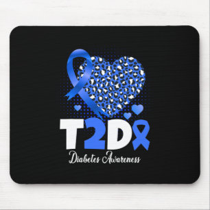 T2d Diabetiker Vater Mama Herz Typ 2 Diabetes Awar Mousepad