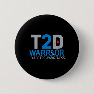 T2D Warrior Diabetes Awareness Typ 2 Diabetische A Button