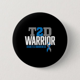 T2d Warrior Typ 2 Diabetes Bewusstsein Diabetiker Button