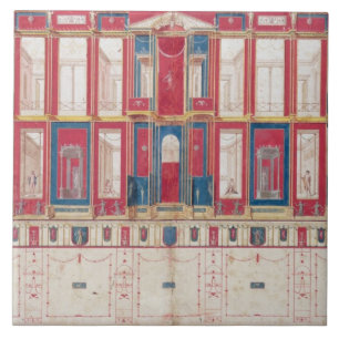 T31456 Studie eines römischen Freskos, 1775 (w/c, Fliese