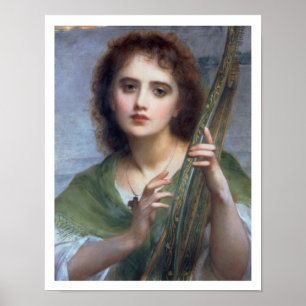 T31601 A Lady with Lyre (Tafel) Poster
