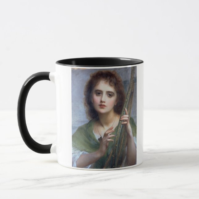 T31601 eine Dame mit Lyre (Platte) Tasse (Links)