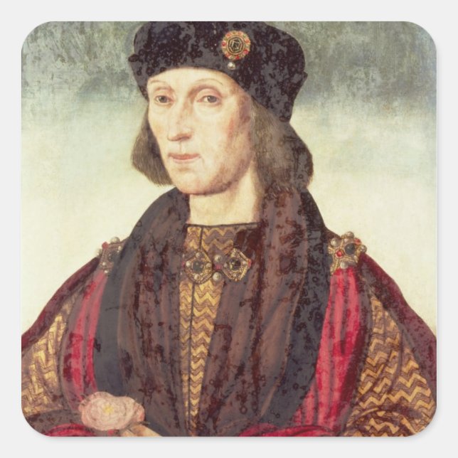 T31778 Portrait von Henry VII (1457-1509) Quadratischer Aufkleber (Vorderseite)