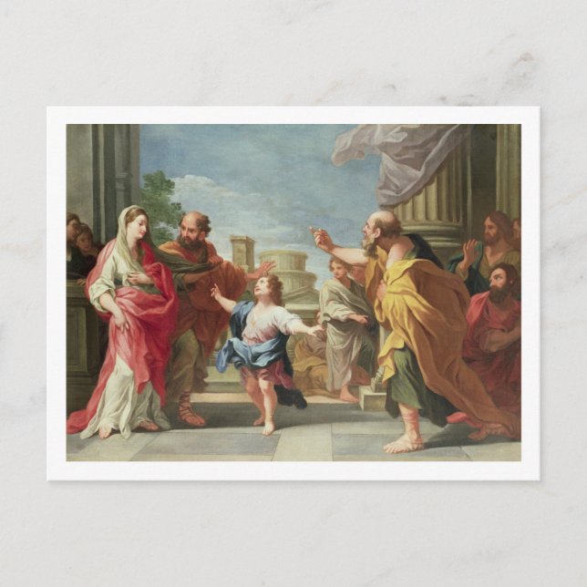 T32126 Christus Predigen im Tempel Postkarte (Vorderseite)