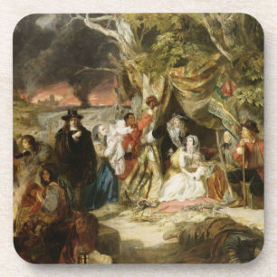 T32191 Highgate Felder während des großen Feuers Untersetzer