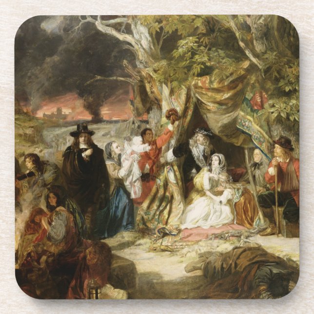 T32191 Highgate Felder während des großen Feuers Untersetzer (Vorderseite)