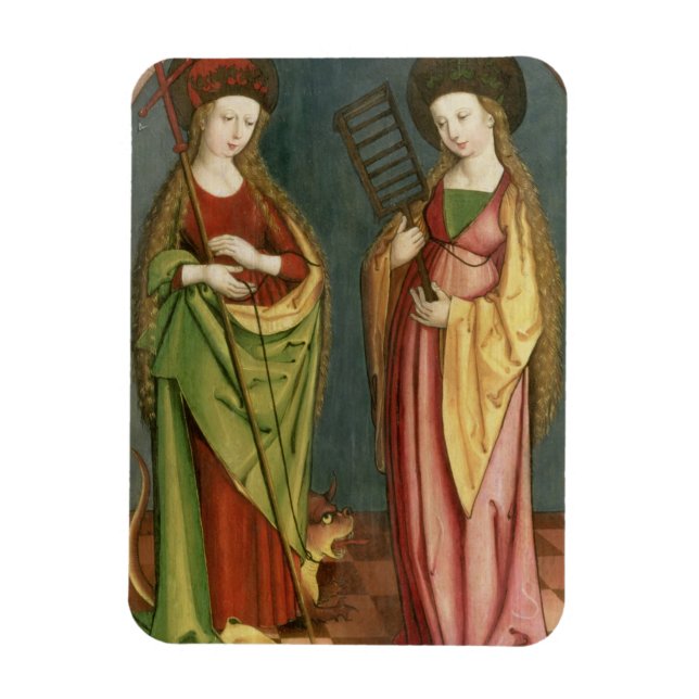 T32982 St. Margaret of Antioch and St. Faith, c.15 Magnet (Vertikal)