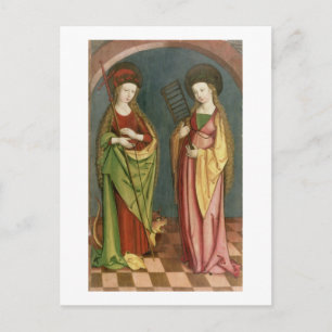 T32982 St. Margaret of Antioch and St. Faith, c.15 Postkarte