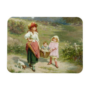 T33572 zum Markt, ein fettes Schwein kaufen Magnet