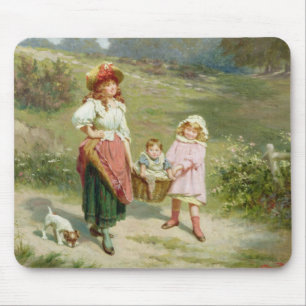 T33572 zum Markt, ein fettes Schwein kaufen Mousepad