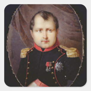 T34002 Portrait Miniatur von Napoleon I (1769-1821 Quadratischer Aufkleber