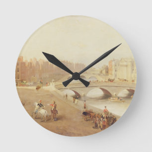 T34018 der Fluss Liffey und die Gerichte, Dublin Runde Wanduhr