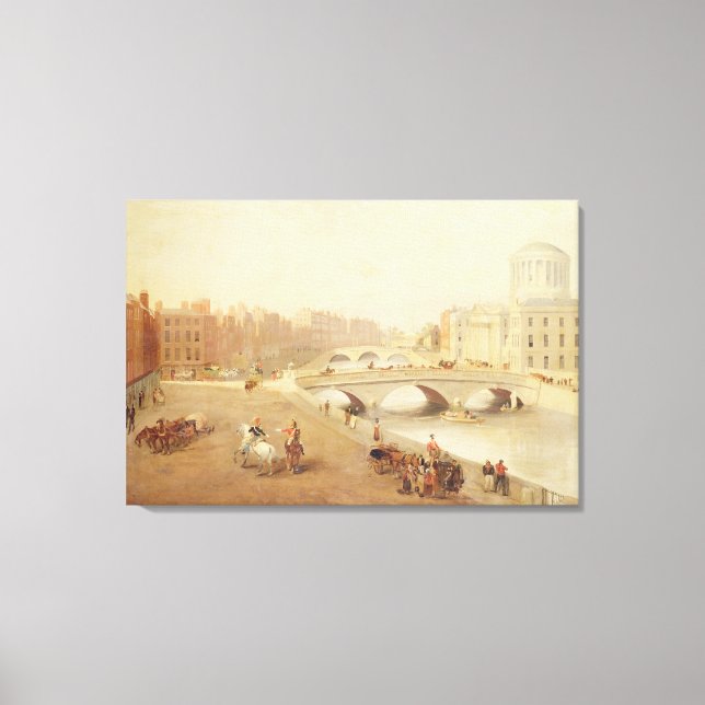 T34018 The River Liffey and the Law Courts, Dublin Leinwanddruck (Vorderseite)