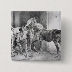 T34894 der englische Hufschmied, 1822 (litho) Button