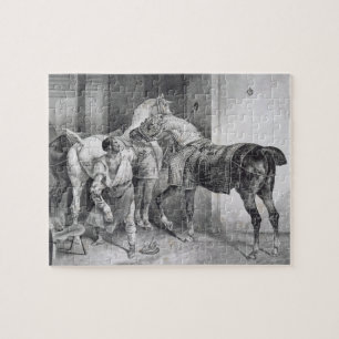 T34894 der englische Hufschmied, 1822 (litho) Puzzle