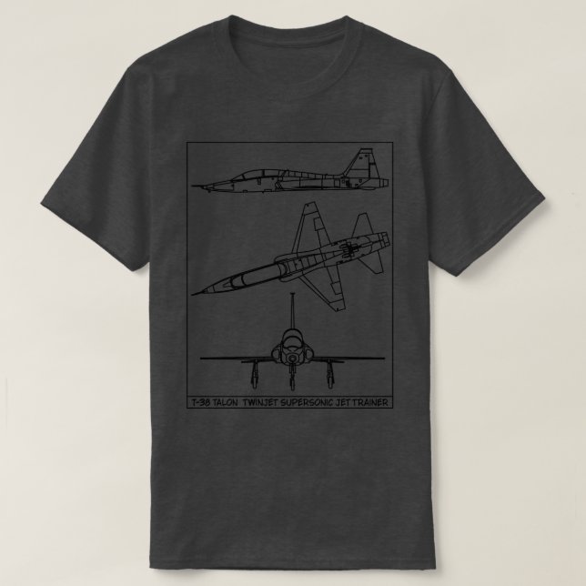 T38 Talon American Supersonic Jet Pilot Advanced T T-Shirt (Design vorne)