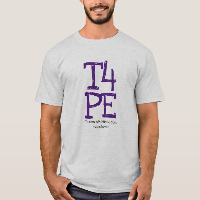 T4PE Gekritzel-Buchstabe T-Shirt (Vorderseite)