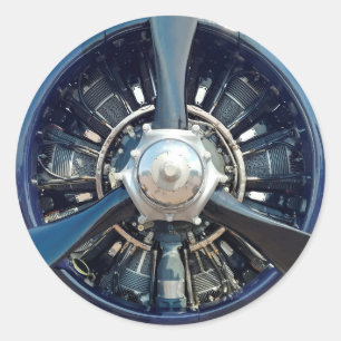 T-28 Trojaner Runder Aufkleber