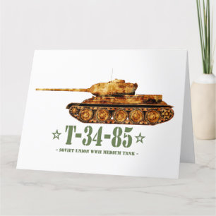 T-34-85 Weltkrieg Zweite sowjetische Mitteltank Zw Dankeskarte