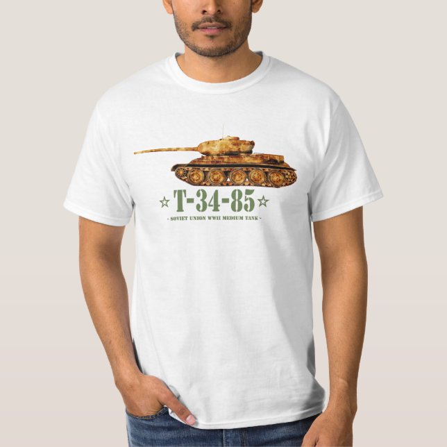 T-34-85 Weltkrieg Zweite sowjetische Mitteltank Zw T-Shirt (Vorderseite)
