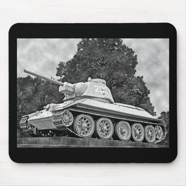 T-34 russischer Behälter, sowjetisches Denkmal, Mousepad (Vorne)