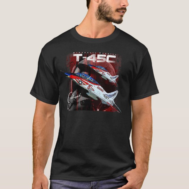 T-45C Goshawk Redhawks USAF Navy Fighterjet T-Shirt (Vorderseite)